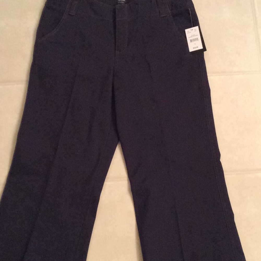 Nicole Miller NWT slacks very dark denim material sz 14
